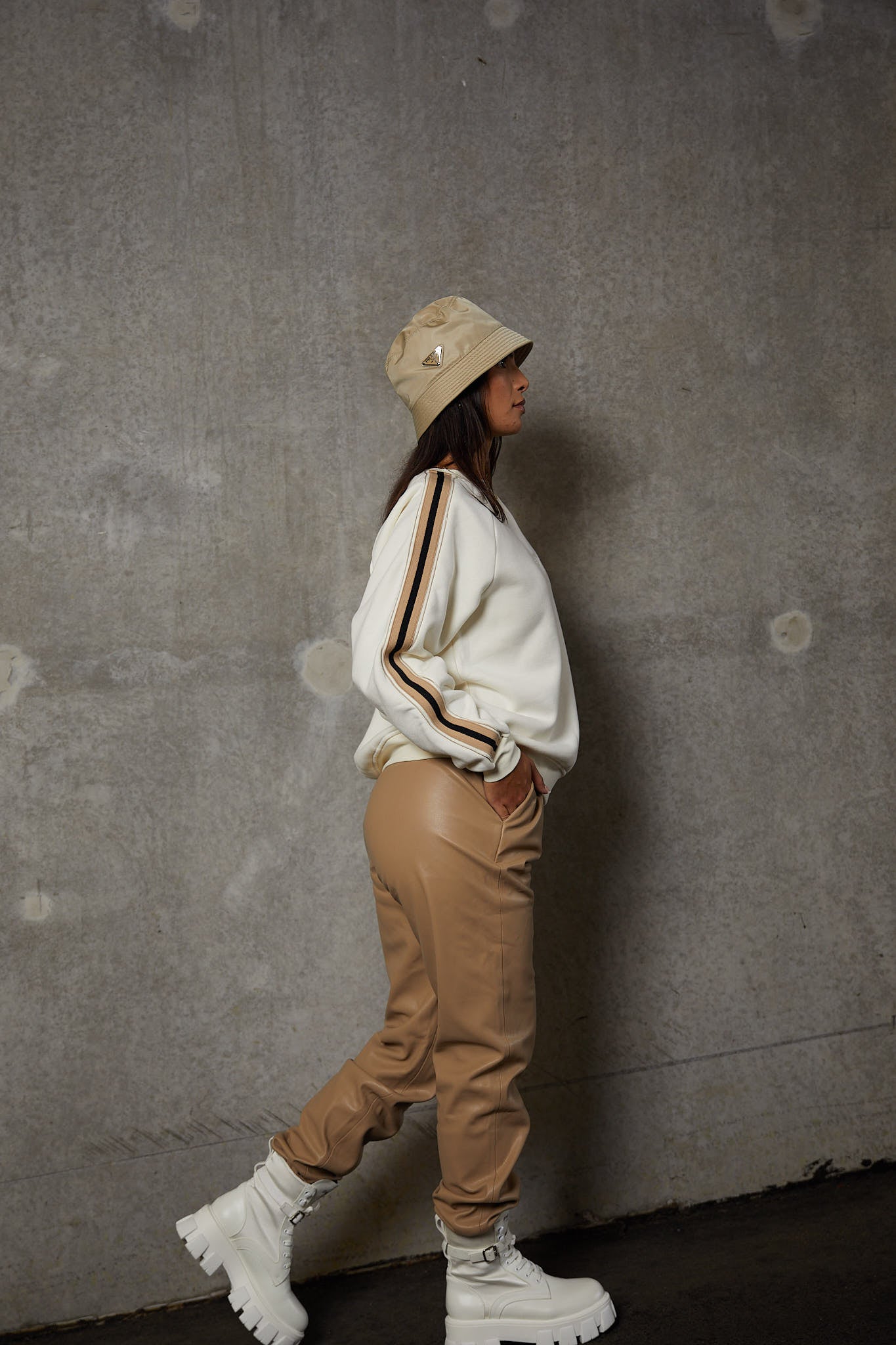 Charm Track Pants - Tan