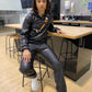 Charm Tracksuit Set - Black