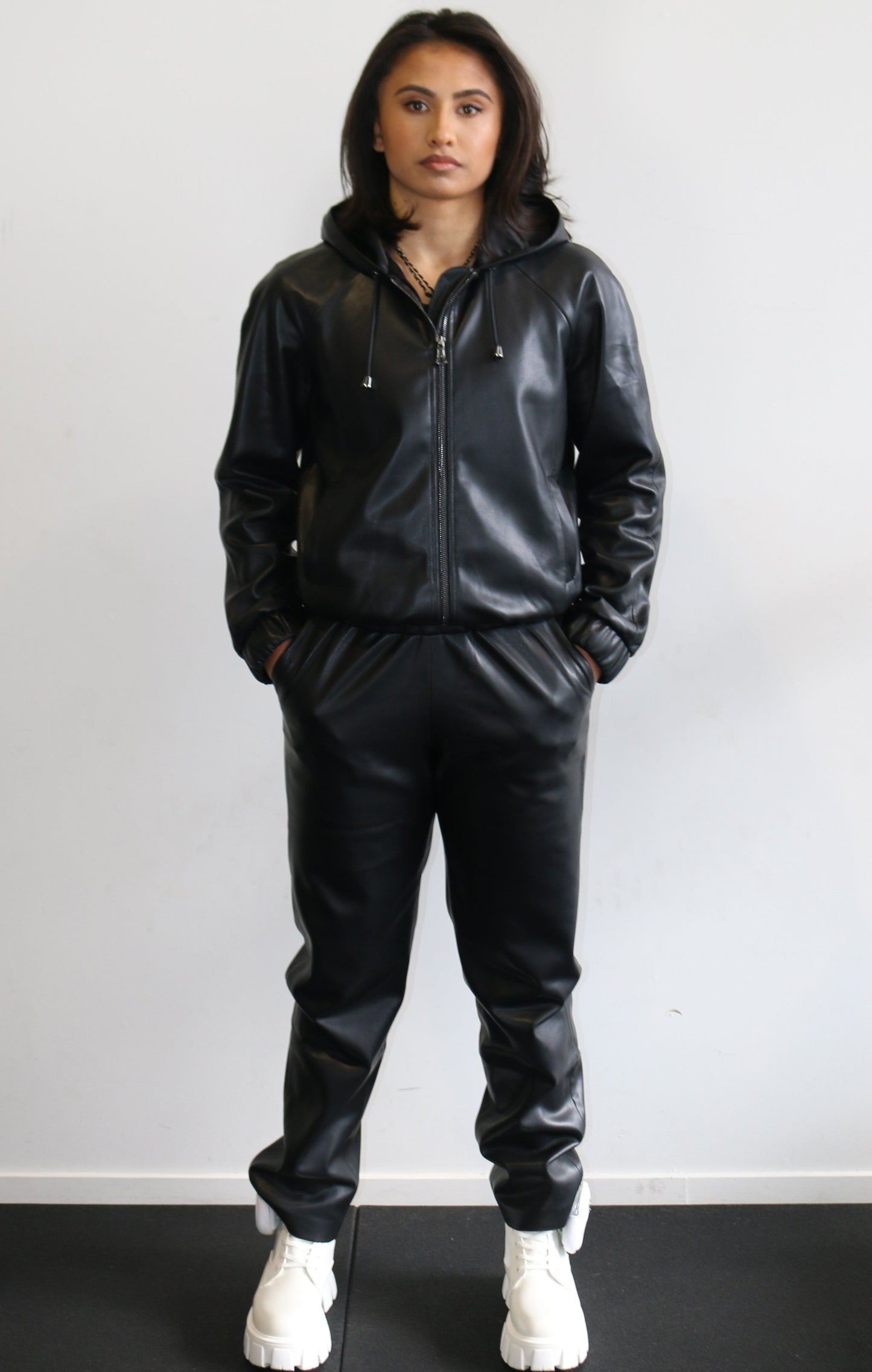 Charm Tracksuit Set - Black