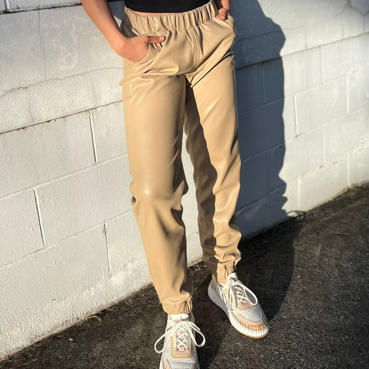 Charm Track Pants - Tan